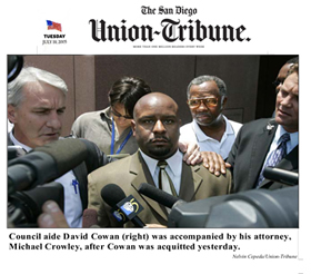 San Diego Union-Tribune photo-caption about Michael Crowley